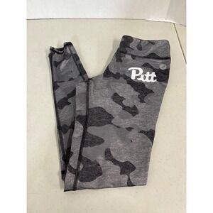 League Active Pitt Panthers Womens Small Grey Camo‎ Athletic Leggings NCAA Pitt